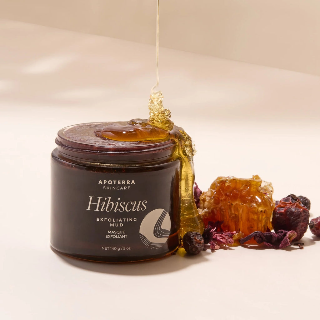 Hibiscus Exfoliating Raw Honey Mud